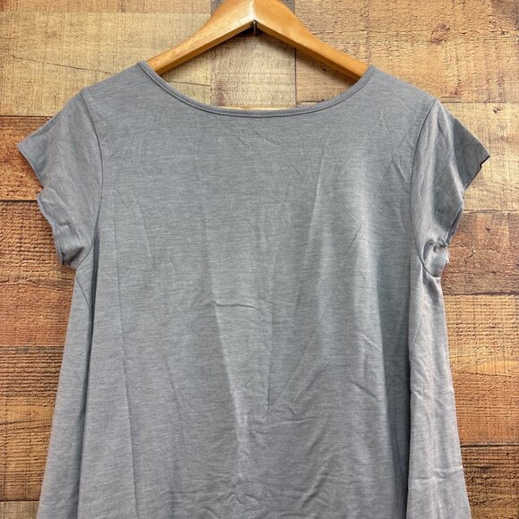 American Eagle Soft & Sexy Gray Graphic Tee You And Me Text Scoop Neck Size S - Picture 6 of 6